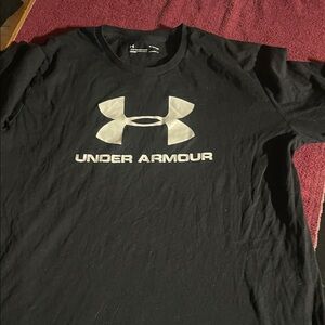 Under Armour Black and White Logo Tee